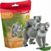 Schleich Wild Life Koala mother with baby, toy figure