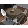 Biante Zamatový okrúhly obrus SV-031 Hnedá khaki Ø 110 cm