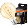 Dekoratívna LED žiarovka G80 E27 4,9W = 40W 470lm 2200K teplá biela CRI90 300° jantárová stmievateľná Vintage 1906 Osram