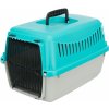 Transportný box CAPRI XXS: 26 x 25 x 39 cm, max. do 4 kg - tyrkys / svetlosivá