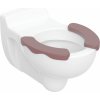 Závesné WC Geberit Bambini pre deti, s hlbok. splach., s podložkami, biela, karmín. červ., 201710000