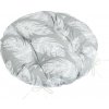 Bellatex Sedák Adéla kulatý prošívaný, Pírka šedá - průměr 40 cm