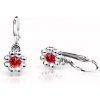 Cutie Jewellery Detské náušnice z bieleho zlata C2030-10-X-2 červená