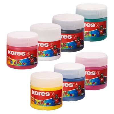 Prstové farby KORES DEDI KOLOR 7 farieb 30 ML