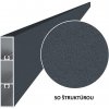 BranyPosuvne.sk Hliníková plotová lamela 80x16 mm, tvar obdĺžnik, antracit RAL7016 so štruktúrou 2m +/- 5mm (AL-PV2-AS-2)
