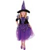 Rappa Detský kostým čarodejnice fialová čarodejnica / Halloween (S)