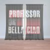 Sablio Záclony La Casa de Papel Professor or Bella Ciao motív 3: 2ks 150x250cm