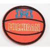 Nažehľovacia záplata - basketbalová lopta MICHIGAN - priemer 5,5 cm - oranžová