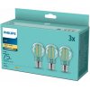 Philips 8718699696955 sada 3x LED filamentová žiarovka E27 1x8,5W/75W | 1055lm | 2700K