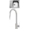 Teka CLASSIC 1B 1/2D 580 X MC nerezová oceľ + Deante LIMA F72 M nerezová oceľ