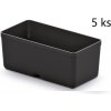 PlasticFuture Set 5 Unite box 11x5,5x13,2 cm černý
