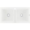 MEXEN - Mario granitový drez dve mísy 820x436 mm, biela 6504822000-20