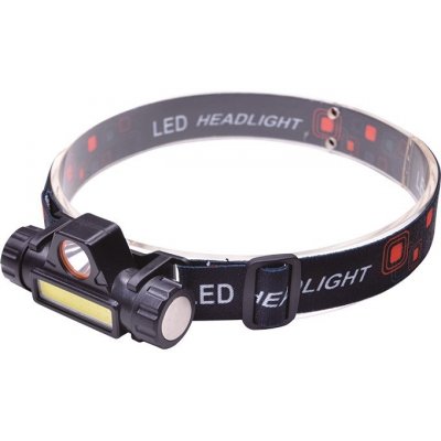 Solight LED čelové nabíjacie svietidlo, 3W + COB, 150lm + 120lm, Li-ion, USB