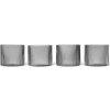 ferm LIVING Pohár RIPPLE 200 ml, sada 4 ks, šedá