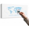 Obraz na korku detailná mapa sveta v modrej farbe