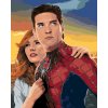ZUTY Maľovanie podľa čísel - PLAGÁT SPIDERMAN A MJ Rámovanie: vypnuté plátno na rám, Rozmer: 40x50 cm