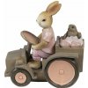 Clayre & Eef Veľkonočná dekorácia – Zajac na traktore