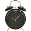 H&S Decoration Stolový budík Aspiro 16 cm čierny/zlatý