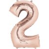 Veľká ČÍSLICA balón XXL 100 cm ROSE GOLD narodeniny 2