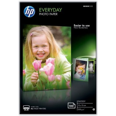 HP Everyday Glossy Photo Paper-100 sht/ 10 x 15 cm, 200 g/ m2, CR757A CR757A