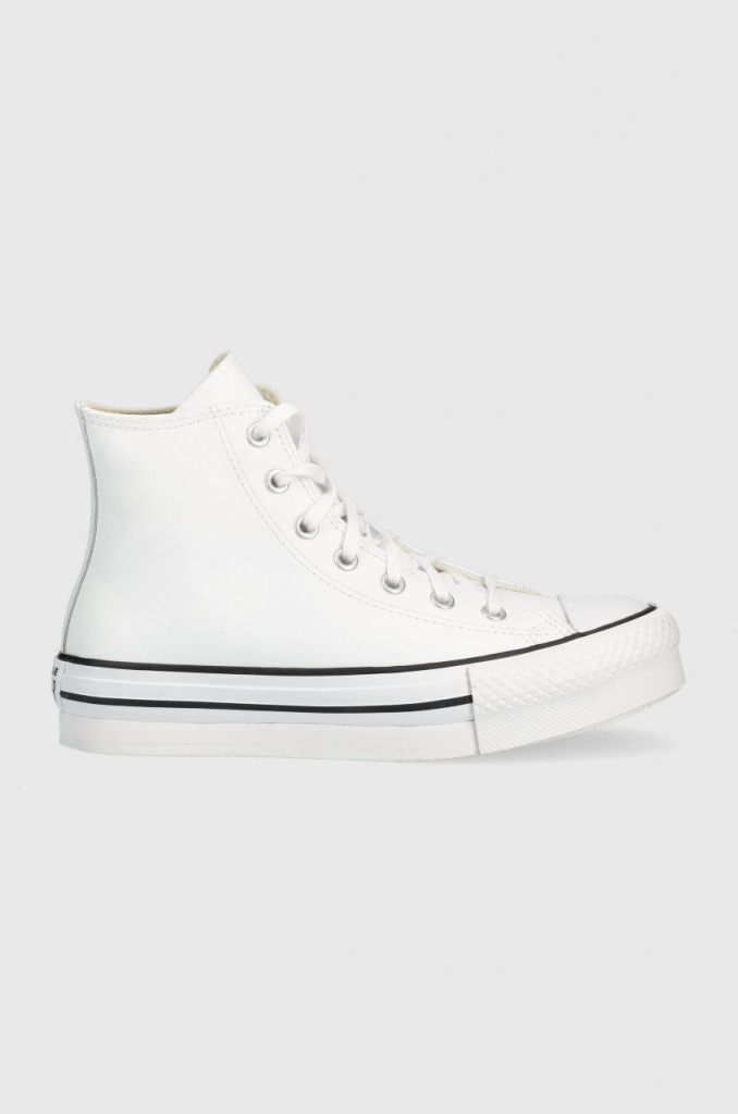 Converse detské kožené tenisky Chuck Taylor All Star Eva Lift A02486C biela