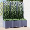 VidaXL Kvetináč plast sivý 120 x 40 x 136 cm
