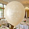 Svadobný balón „Just Married“, krémový, cca 50 cm