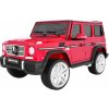 Joko Elektrické autíčko Mercedes G65 lakované kožené sedadlo penové kolesá FM rádio červená