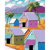 ZUTY Maľovanie podľa čísel - FAREBNÉ DOMČEKY Rámovanie: vypnuté plátno na rám, Rozmer: 80x100 cm