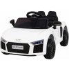 JOKO Elektrické autíčko AUDI R8, penové kolesá, kožené sedadlo, biele