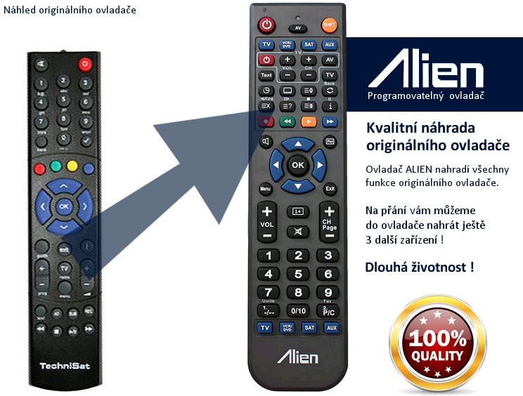 Diaľkový ovládač Alien Technisat TechniStar S2