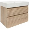 Kúpeľňová skrinka 2 zásuvky s umývadlom Naturel Savona 78x53x44,8 cm dub Halifax mat SAVONA280DHSAT