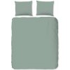 Zelené flanelové predĺžené obliečky na dvojlôžko 240x220 cm – Good Morning
