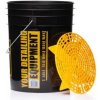 WORK STUFF Detailing Bucket Black Rinse + Separator Yellow - Detailingové vedro s mriežkou 20L