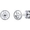 Silvego Strieborné náušnice kôstky Malia s čírymi Swarovski Zirconia 6 mm ZT825046EWSW
