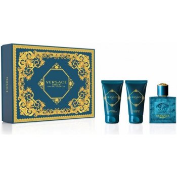 Versace Eros EDT 50 ml + sprchový gél 50 ml + balzam po holení 50 ml darčeková sada