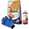 Farmina N&D Ancestral Grain LAMB & BLUEBERRY PUPPY MEDIUM & MAXI 12 kg & LAB V Lososový olej pre psov a mačky 1000ml + Rukavica na česanie srsti psov a mačiek ZADARMO!