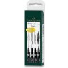 Faber-Castell 167100 Pitt Artist Pen 4 ks S F M B čierna