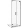 Jika Nion Otočné sprchové dvere, dvojkrídlové, 90 cm, strieborné/čierne sklo H2562N20006681