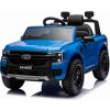 Beneo Elektrické autíčko FORD Ranger 12V, modré, Koženkové sedadlo, 2,4 GHz diaľkové ovládanie, Bluetooth / USB Vstup, Odpruženie, 12V batéria, Plastové kolesá, 2 X 30W MOTOR, ORIGINAL licencia