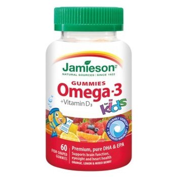 Jamieson Omega-3 Gummies Kids želatínové pastilky 60