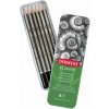 Ceruzka DERWENT Academy Sketching Pencils Tin v plechovej krabičke, šesťhranná - sada 6 tvrdostí (2301945)