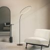 kdln LED stojacia lampa Poise, čierna, výška 196 cm, stmievač - 505425N