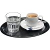 Servírovací tácka, podnos APS ovál 28,5 x 21,5 cm melamín čierny