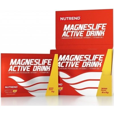Nutrend Magneslife Active Drink, Príchuť citrón, Balenie 10 x 15 g