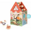 Small Foot Montessori motorická kocka Farma 2 v 1