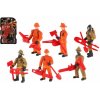 Teddies hasič plast 10 cm s doplnkami mix druhov na karte 15,5 x 25,5 x 4 cm