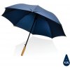 Impact 190T pongee RPET Aware 23 deštník bambusový auto-open modrý