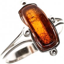 Reblan Strieborný prsteň s jantárom SUZAN BAPR233