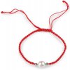 Náramok shamballa s perlou - 1 ks 1 červená platina